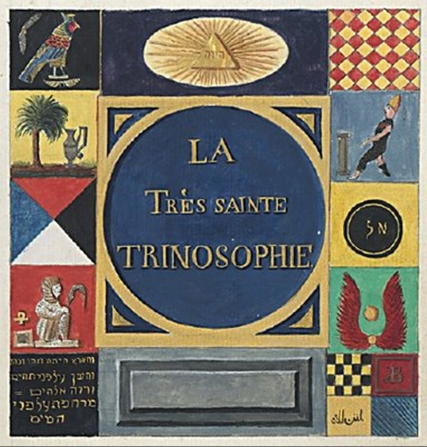 Frontespizio del manoscritto settecentesco della Très Sainte Trinosophie.